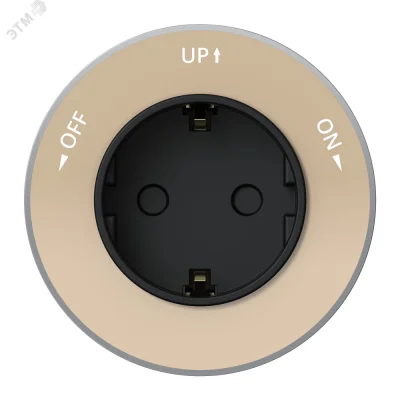 MultiTrack Розетка 2К+З круглая 16А/250В Песочный Systeme Electric MTK13001P фото 1