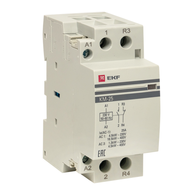 Контактор модульный КМ 25А NО+NC (2 мод.) PROxima EKF km-2-25-11 фото 1