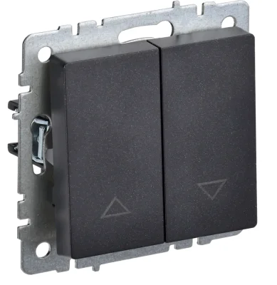 BRITE Выключ. жалюзи 10А ВС10-1-5-БрЧ черн. IEK BR-V15-0-10-K02 фото 1