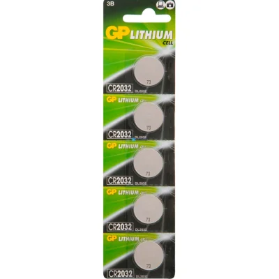 Элемент питания CR2032 литиевый бл. 5шт CR2032-2C5 GP 09036 фото 1