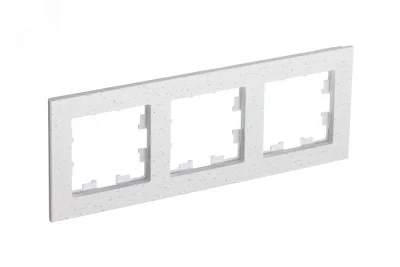 Рамка трехпостовая ATLASDESIGN NATURE, МРАМОР КРЕМ РОЯЛ Systeme Electric ATN343103 фото 1