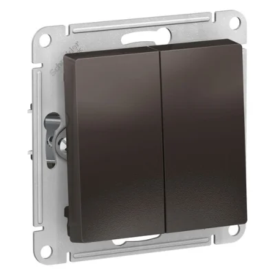 ATLASDESIGN 2-клавишный ВЫКЛЮЧАТЕЛЬ, сх.5, 10АХ, механизм, МОККО Systeme Electric ATN000651 фото 1