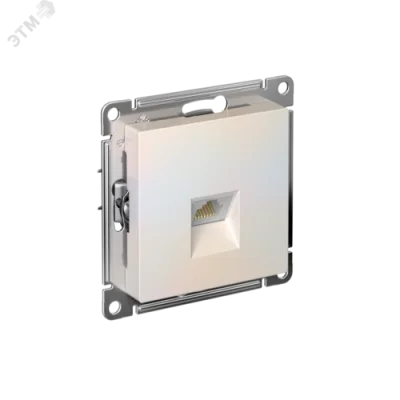 ATLASDESIGN РОЗЕТКА компьютерная RJ45 кат. 5e, механизм, ЖЕМЧУГ Systeme Electric ATN000483 фото 1