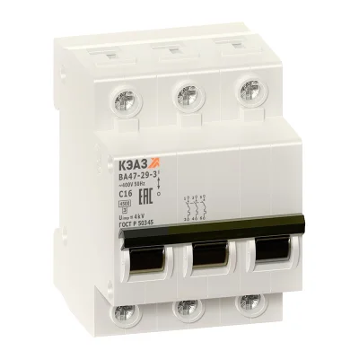 Выключатель автоматический модульный ВА47-29-3C25-УХЛ3- КЭАЗ 141615 фото 1