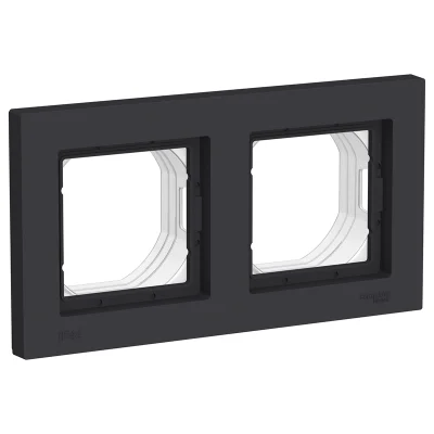 Рамка 2 поста IP44 AQUA, карбон Systeme Electric ATN441002 фото 1