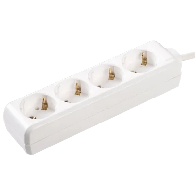 Удлинитель У04 4 места 2P+PE/3метра 3х1мм2 16А/250 IEK WYP10-16-04-03-Z-N фото 1