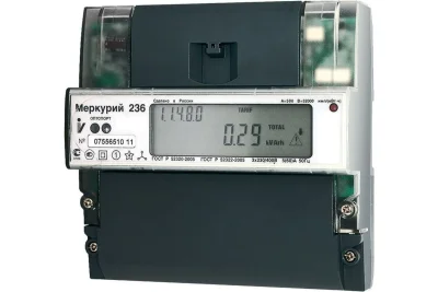 Электросчетчик Меркурий 236 АRT-02PQRS 5-100А 230/400В многотарифный RS-485 ЖКИ 236 ART-02 P Incotex фото 1