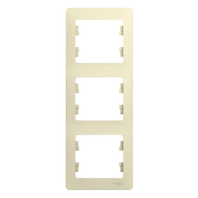 GLOSSA 3-постовая РАМКА, вертикальная, БЕЖЕВЫЙ Systeme Electric GSL000207 фото 1