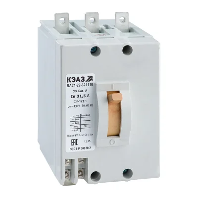 Выключатель автоматический 80А 12Iн ВА21-29-321110 У3 400В AC КЭАЗ 102324 фото 1