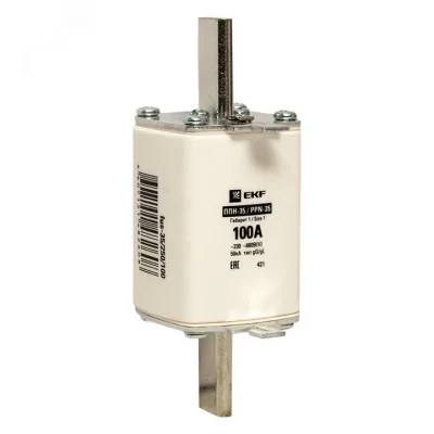 Плавкая вставка ППН-35 250/100А габарит 1 EKF fus-35/250/100 фото 1