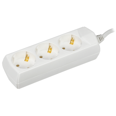 Удлинитель У03 3 места 2P+PE/7м 3х1мм2 10А/250В GENERICA WYP10-10-03-07-Z-G фото 1