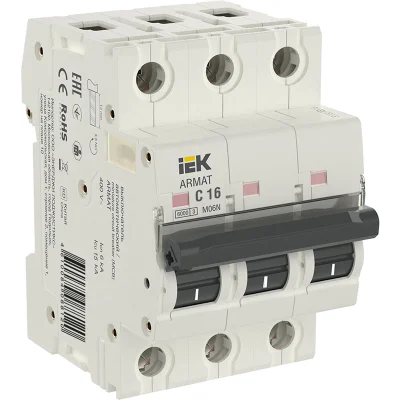 ARMAT Авт. выкл. M06N 3P C 16А IEK AR-M06N-3-C016 фото 1