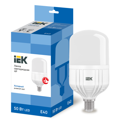 Лампа LED HP 50Вт 230В 6500К E40 IEK LLE-HP-50-230-65-E40 фото 1