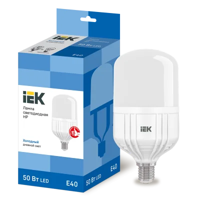 Лампа LED HP 50Вт 230В 6500К E40 IEK LLE-HP-50-230-65-E40 фото 1