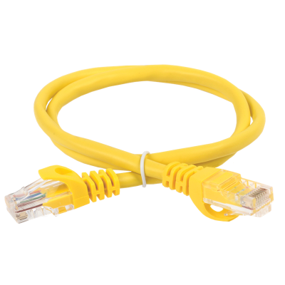 Шнур коммутационный кат.5Е UTP 3м желтый GENERICA PC05-C5EU-3M-G фото 1