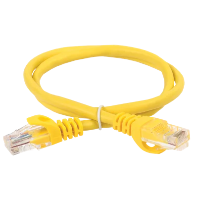 Шнур коммутационный кат.5Е UTP 3м желтый GENERICA PC05-C5EU-3M-G фото 1