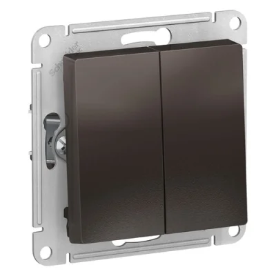 AtlasDesign 2-клавишный ПЕРЕКЛЮЧАТЕЛЬ, схема 6, 10АХ, механизм, МОККО Systeme Electric ATN000665 фото 1
