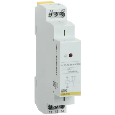 Реле промежут. OIR 1 конт. 16А 24В AC/DC IEK OIR-116-ACDC24V фото 1