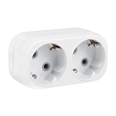 Разветвитель 2 гн. с/з плоский 16А 250B PROxima EKF ARP16-2 фото 1