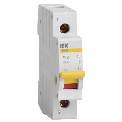 Выключатель нагрузки (мини-рубильник) ВН-32 1Р 40А IEK MNV10-1-040 фото 1