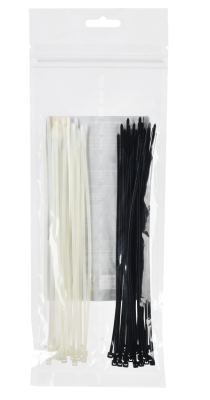 Набор хомутов 2,5х200 (25б. 25ч) (50шт/упак) IEK UNH35-N03-050 фото 1