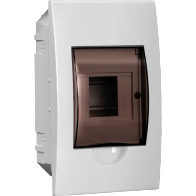 Корпус пластиковый ЩРВ-П-4 черн. прозр. дверь IP41 GENERICA MKP12-V-04-41-G фото 1