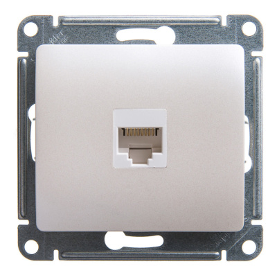 Glossa Перламутр Розетка компьютерная RJ45 кат.5E Systeme Electric GSL000681K фото 1
