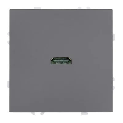 Розетка HDMI 2.0 Type A (механизм) платиново-серый soft touch серия Эмили RST00-5118-10 5017 STEKKER фото 1