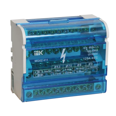 Шины на DIN-рейку (кросс-модуль) ШНК 4х11 3L+PEN IEK YND10-4-11-125 фото 1