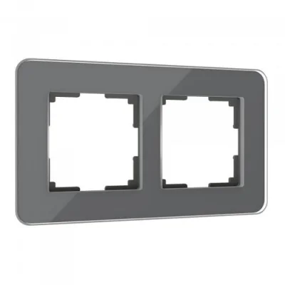 Рамка из стекла на 2 поста Elite графит W0022440 Werkel a057879 фото 1
