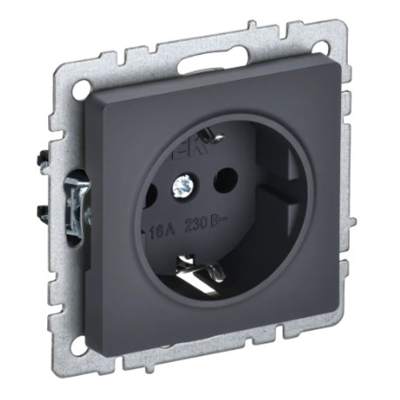 BRITE Роз. с з/к/ш 16А РС14-1-0-БрГ граф. IEK BR-R14-16-K53 фото 1