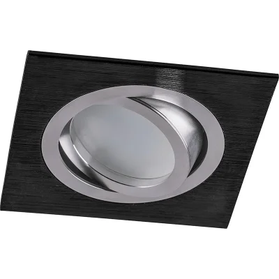 Светильник потолочный встраиваемый, MR16 G5.3, черный-хром DL2801 Feron 32638 фото 1