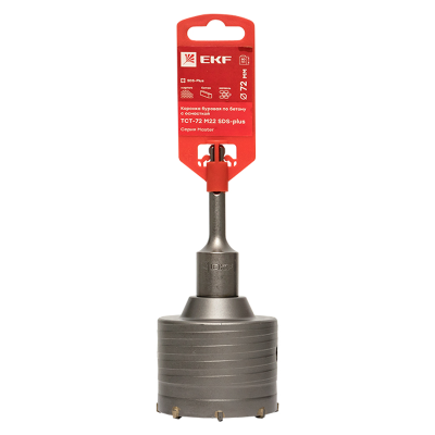 Коронка твердосплавная с оснасткой TCT-72 М22 SDS-plus Master EKF tct-72-m22 фото 1