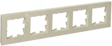 BRITE Рамка 5 постов РУ-5-Бр бежевый рифленый IEK BR-M52-51-K10 фото 1
