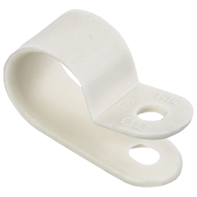 Скоба крепежная 12мм нейлоновая белая (50шт) IEK USK11-12-050-K01 фото 1