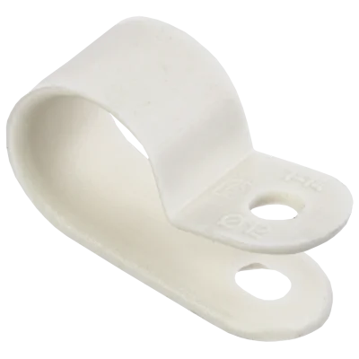 Скоба крепежная 12мм нейлоновая белая (50шт) IEK USK11-12-050-K01 фото 1