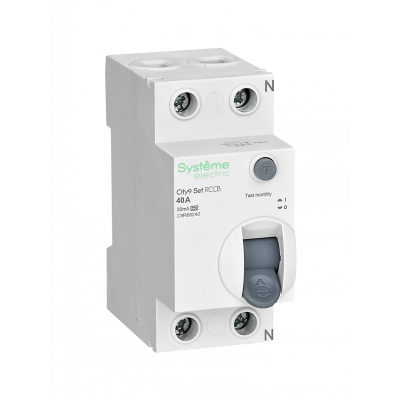 City9 Set ВДТ 40А 2P 30мА Тип-A 230В Systeme Electric C9R68240 фото 1