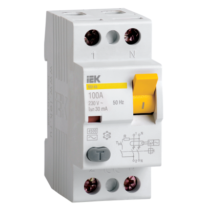 УЗО ВД1-63 2Р 25А 10мА IEK MDV10-2-025-010 фото 1