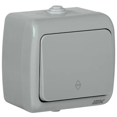 AQUATIC Выключатель 1-клавишный проходной для открытой установки 10А IP54 ВС-20-1-2-А EVA12-K03- IEK фото 1