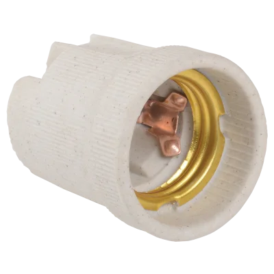 Пкр27-04-К43 Патрон подвесной керамический, Е27 (200 шт), стикер на изделии, IEK EPC10-04-01-K01 фото 1