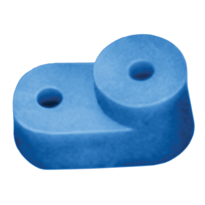 Угловой изолятор для "О" шины синий IEK YIS32 фото 1