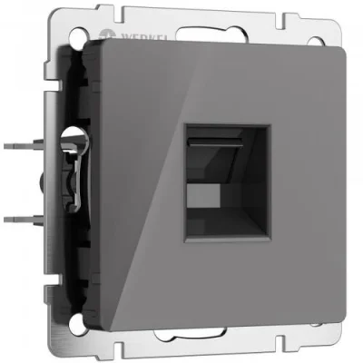 Розетка Ethernet RJ-45 (графит акрил) W1181044 Werkel a064095 фото 1