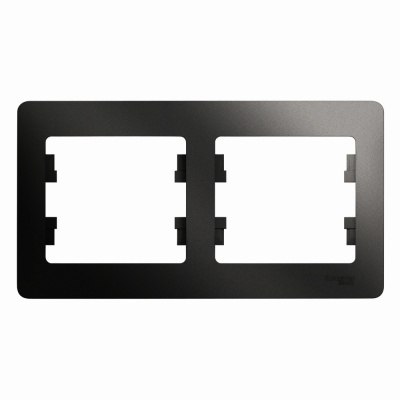 Glossa Антрацит Рамка 2-ая, горизонтальная Systeme Electric GSL000702 фото 1