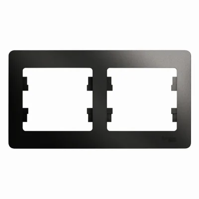 Glossa Антрацит Рамка 2-ая, горизонтальная Systeme Electric GSL000702 фото 1