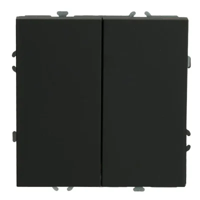 Переключатель перекрестный СП 2-м механизм (черный уголь) soft touch Эмили RSW10-5111-01 501 STEKKER фото 1