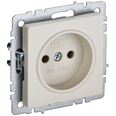 BRITE Роз. без з/к/ш 10А РС10-1-0-БрКр беж. IEK BR-R10-10-K10 фото 1