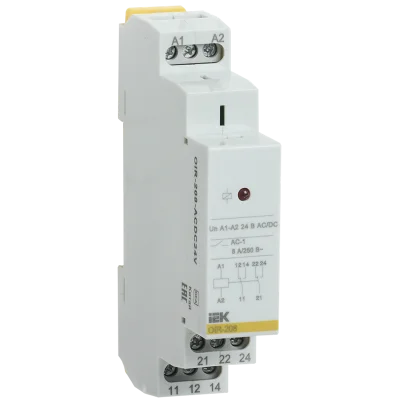 Реле промежут. OIR 2 конт. 8А 24В AC/DC IEK OIR-208-ACDC24V фото 1