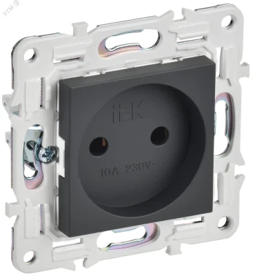 SKANDY Розетка без заземления без защитных шторок 10А SK-R02T титан IEK SK-R10-10-K48 фото 1