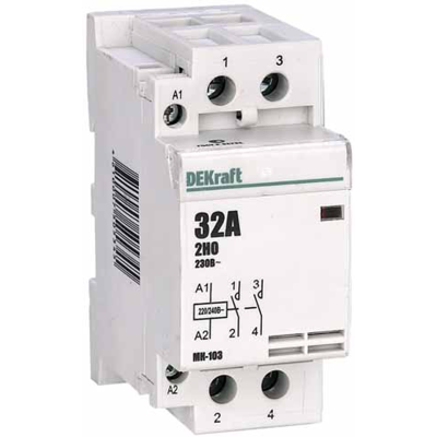 Модульный контактор 2НО 32А 230В МК-103 DEKraft 18071DEK фото 1