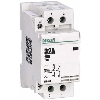 Модульный контактор 2НО 32А 230В МК-103 DEKraft 18071DEK фото 1
